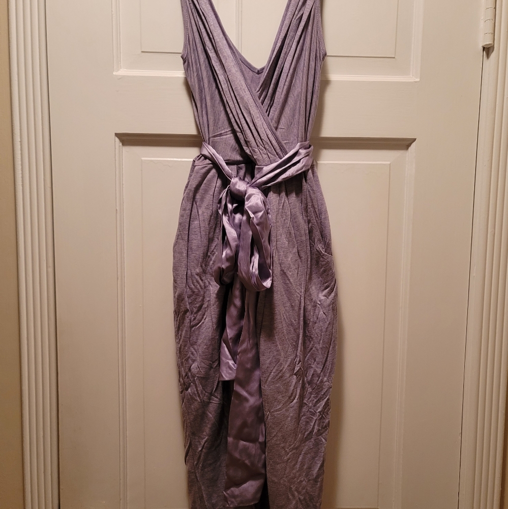 BCBGIRLS Lavender knit surplice dress
